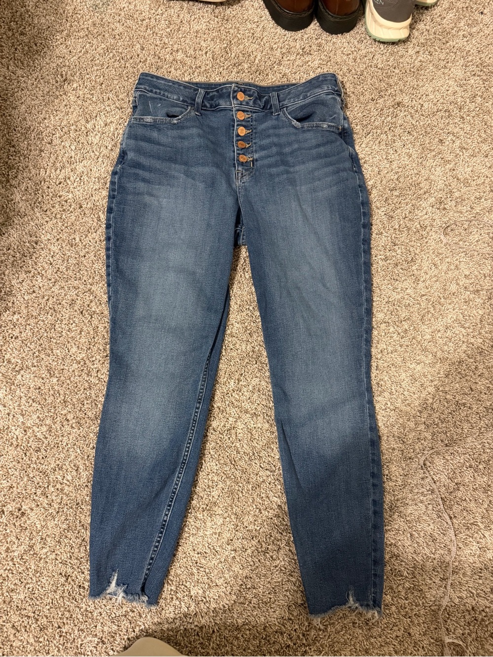 M.Jeans by Maurices Super Skinny Ankle High-Rise Button-Fly Jeans — Medium Blue